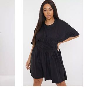 Rushed waist T-Shirt Dress